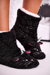 Women's Insulated Home Slippers Black Nyan Cat
