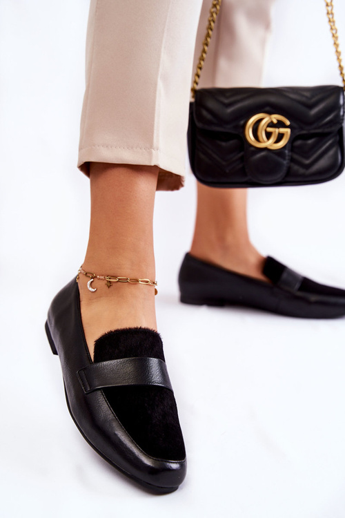 Women's Leather Loafers La.Fi 210018B-PUF Black