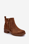 Low Heel Suede Boots Brown Laurisa