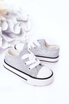 Children's Glitter Sneakers Silver Bling-Bling