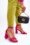 Women's Sandals On A Stable Heel Fuchsia Lavissa