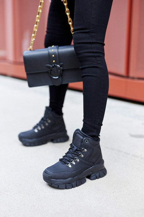 Buty Trekkingowe Wiązane Big Star Czarne II274329