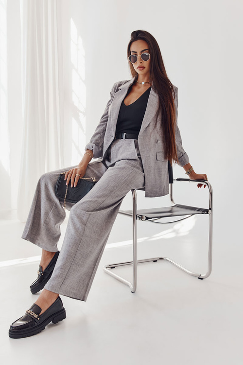 Półbuty Loafery Lakierowane Literki La.Fi 210001B-NL Czarne