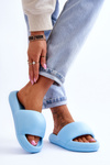 Women's Lightweight Foam Platform Slippers Blue Milton