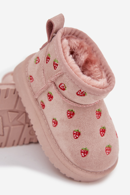 Children's Snow Boots with Strawberries Pink Gracina