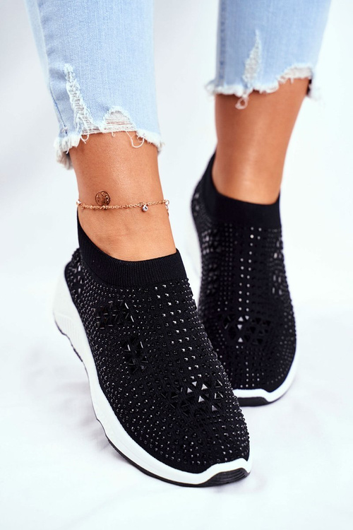 Women’s Sport Shoes Light Black Zirkons Santol