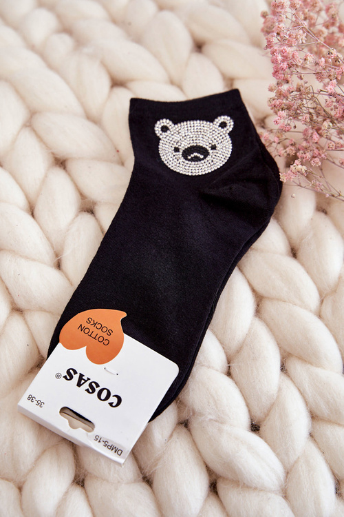 Women's Cotton Socks With Cosas Black