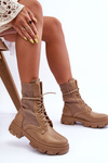 Women's Laced Ankle Boots Dark Beige Marlissa 