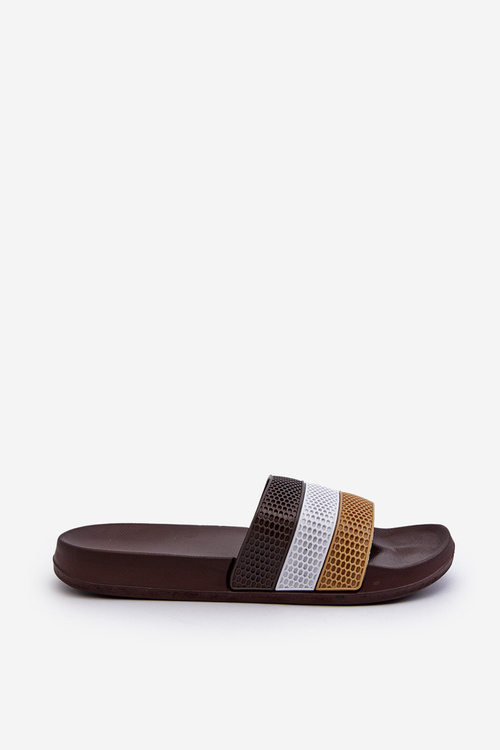 Classic Men's Flip Flops with Straps Brown Sylri