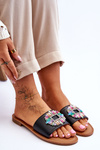 Women's Fashionable Sandals With Decoration Black Halsey