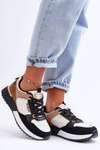 Women's Stylish Sport Shoes Beige-Black Katenia