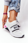 Buty Sportowe Slip-On Memory Foam Big Star Białe HH274538 
