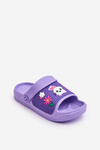 Light Children's Slides Sandals With Animal Motif Violet Rico 