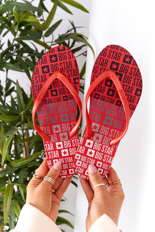 Women's Sliders Flip-Flops Big Star FF274A305 Red