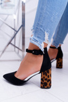 Women's Leopard Stiletto pumps Black Ferri