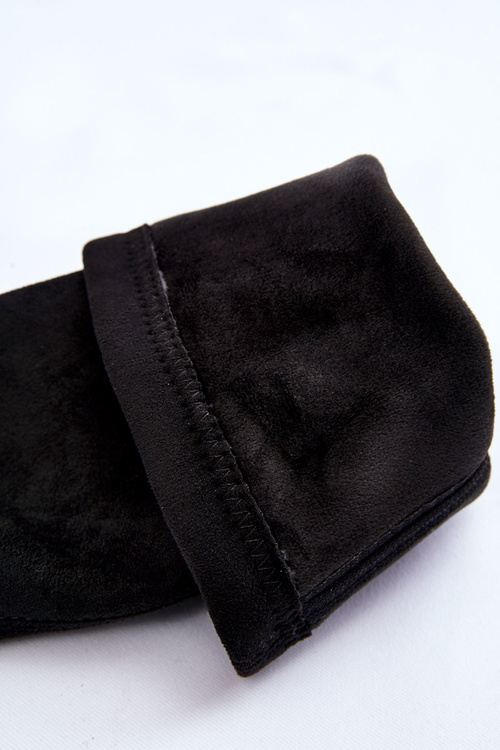 Suede Before The Knee Platform Boots Black Spectrum