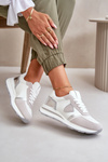 Women's Glitter Sneakers White Velaniela