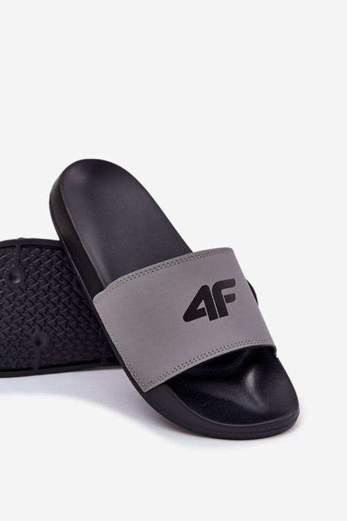 Męskie Klapki Szare 4F 4FRMM00FSLIM011-25S
