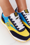 Buty Sportowe Memory Foam Big Star Żółto-Niebieskie HH274525