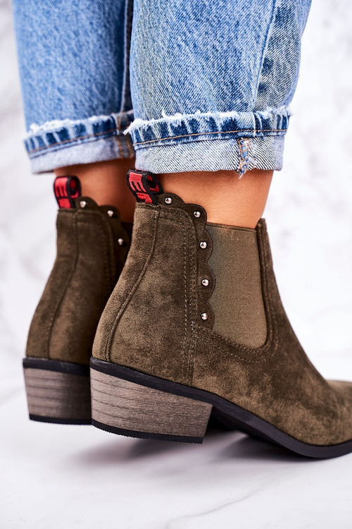 Women’s Classic Chelsea Boots Suede Dark Green Walker