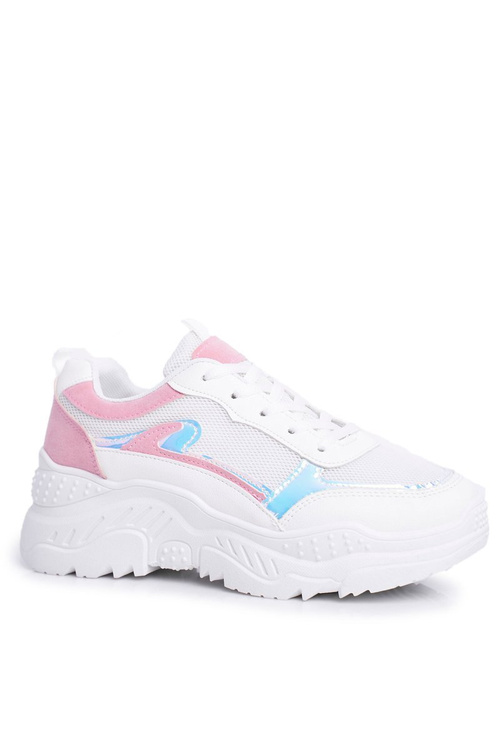 Sporty Women's Shoes Pink White Memory