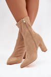 Women's Ankle Boots with Stitches Beige Rosivelle