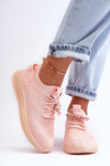 Women's Slip-On Fabric Sports Shoes Pink Zauna