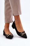 Suede Ballerina Flats with Pointed Toe Black Ethere