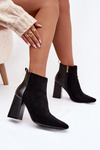 Women's Ankle Boots With Heel Lining Black Maloria