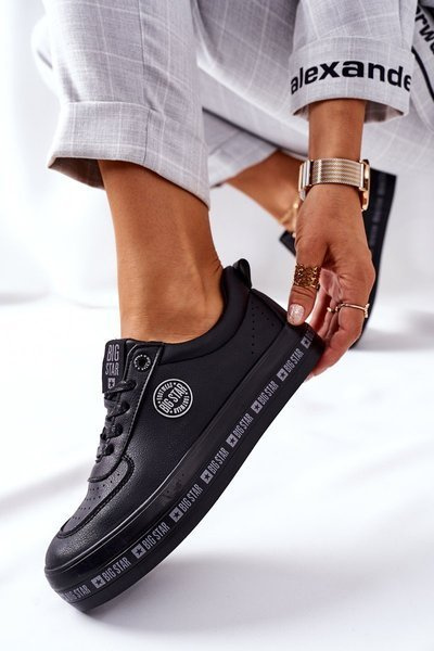 Leather Platform Sneakers BIG STAR II274074 Black