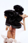 Children's Youth Warm Snow Boots Black Roofy