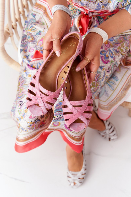 Women’s Leather Ballerinas Red 04506-28