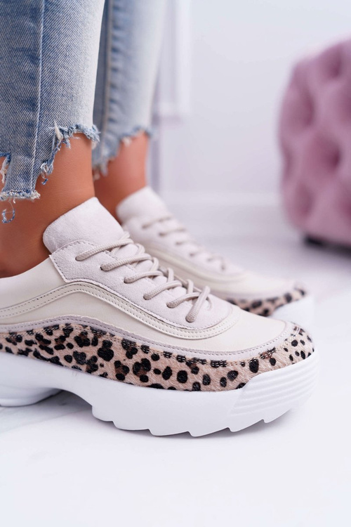 Sportowe Damskie Buty Leopard Debora