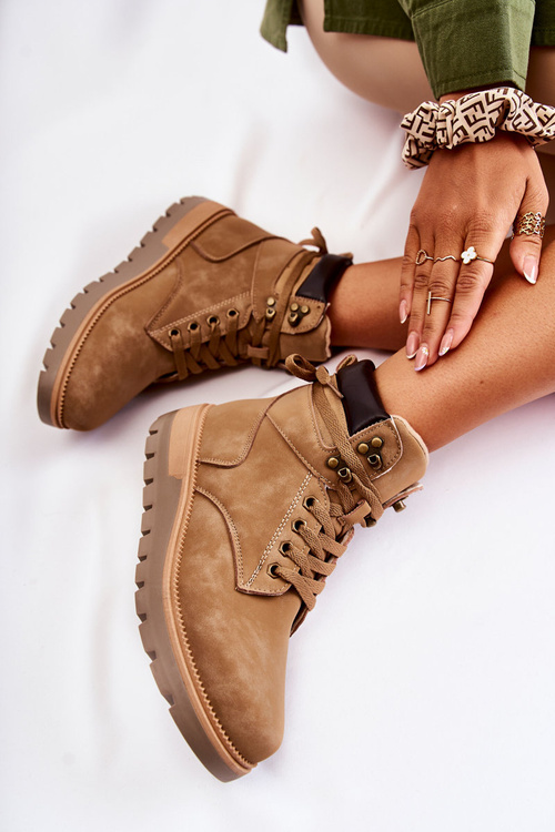 Leather Booties On The Platform Brown Ressa