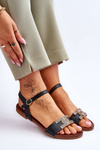 Women's Leather Sandals S.Barski KV-5541-37 Black