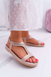 Women's Flat Sandals Pink S.Barski Emente