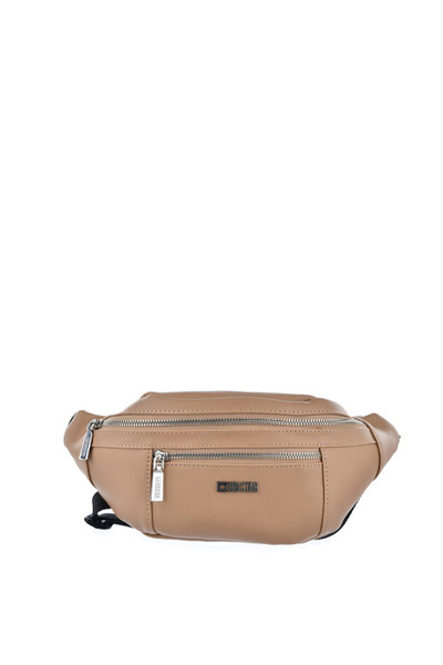 Leather Kidney Bag Big Star JJ574081 Beige