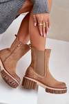 Ankle Boots With Zip Insulated Camel Linneviae