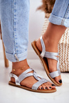 Women’s Sandals Flat Silver Rachel