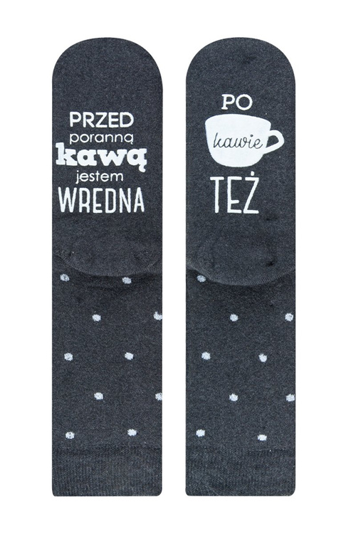 Women's SOXO Socks "Before my morning coffee, I am WRONG".