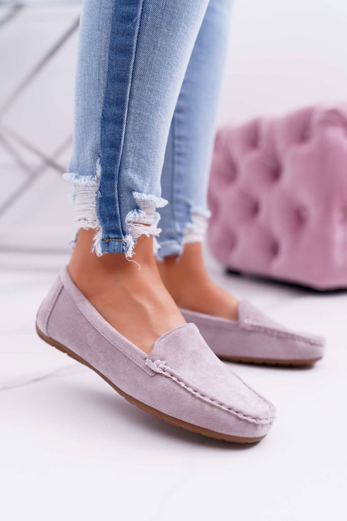 Mokassin Women's Comfortable Eco-suede Lila Pink Lemma