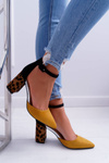 Women's Stiletto Sandals Panther Yellow Ferri