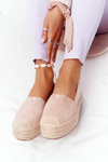 Espadrilles On A Straw Platform Beige Highway