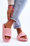 Fashion Foam Slippers On Chunky Platform Pink Linnea