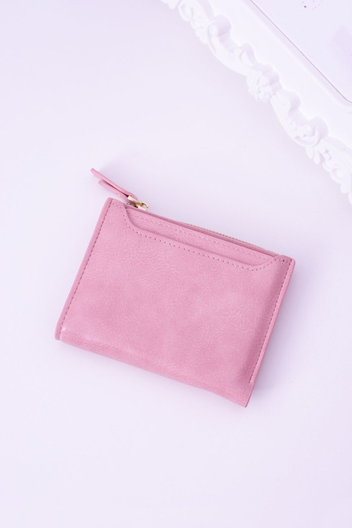 Small Women's Wallet Powder Pink Gold Lock