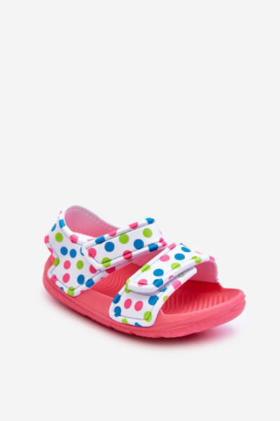 Children's Foam Light Patterned Sandals Pink And White Malaga
