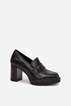 Women's Low-Heeled Shoes Made of Eco Leather Black Ilyssia