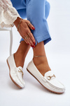 Women's Classic Moccasins with Decoration White Ainslee