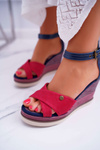 Women's Platform Sandals Jeans Red DoThis!