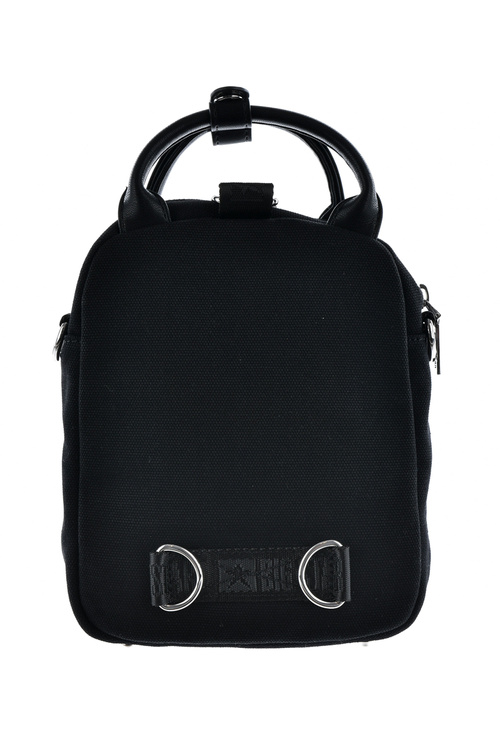 Big Star Leather 2in1 Backpack Bag LL574049 Black